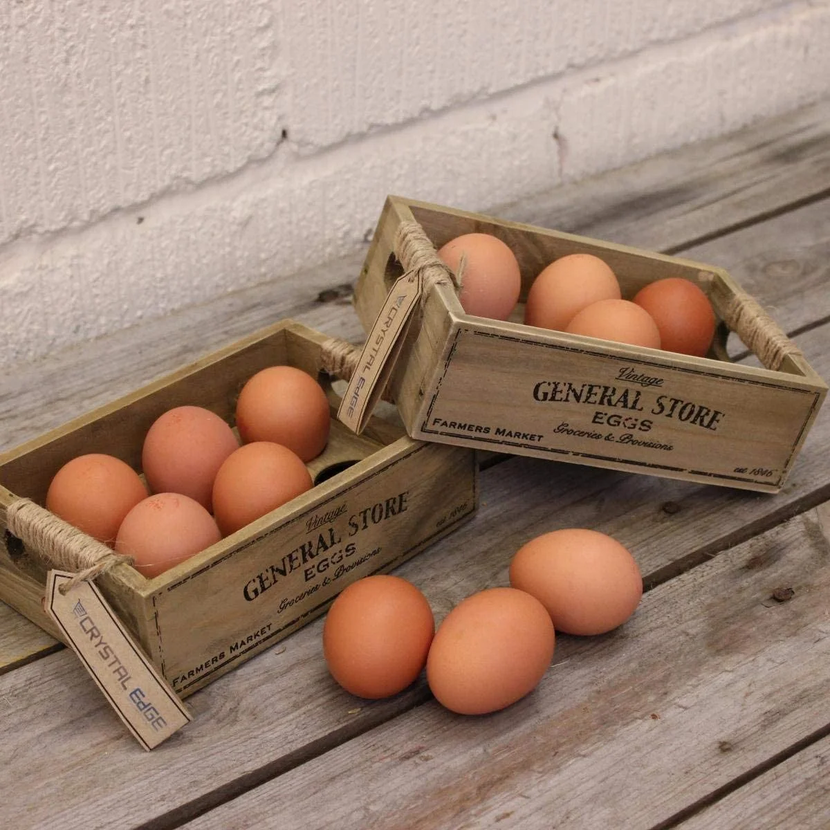 JUNJI набор из 2 основных магазинов деревенский деревянный ящик для хранения яиц домашний Декор