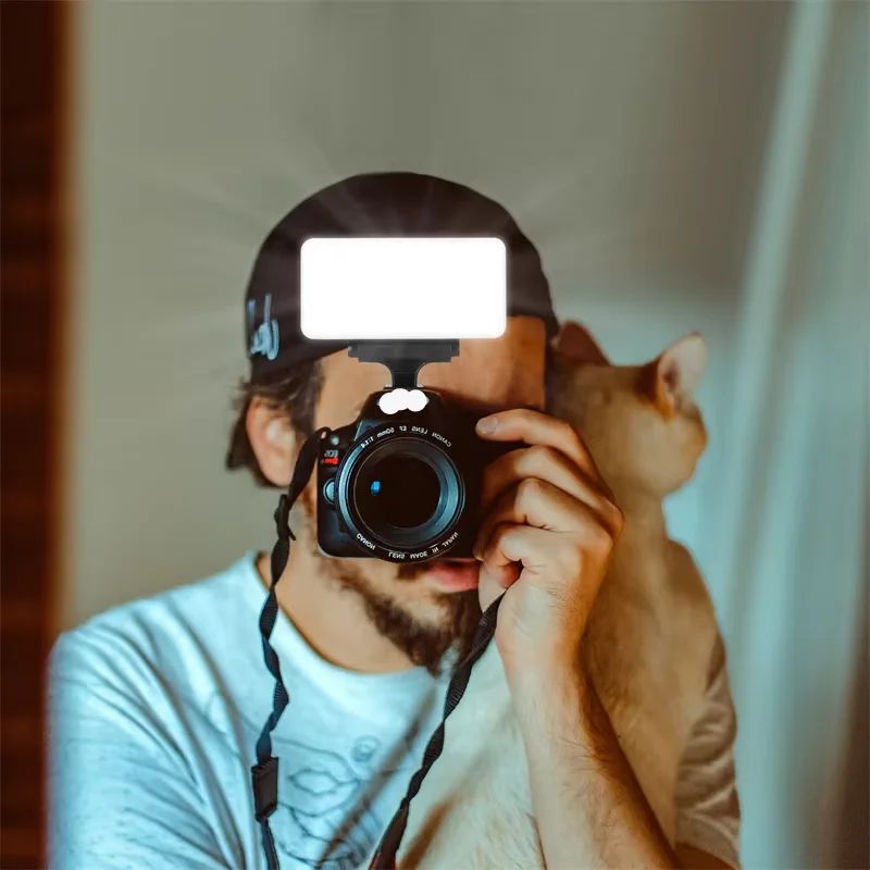 3000mAh LED Video Light 3 Clips Rechargeable Soft Board Portable Photography Lighting