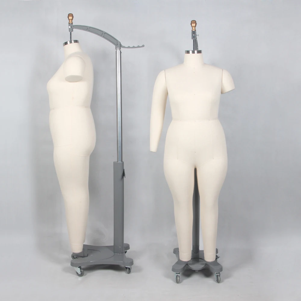Pinable Sewing Dress Form Mannequin Plus Size Dressmaker Mannequin with Adjustable Height Standing For Clothing