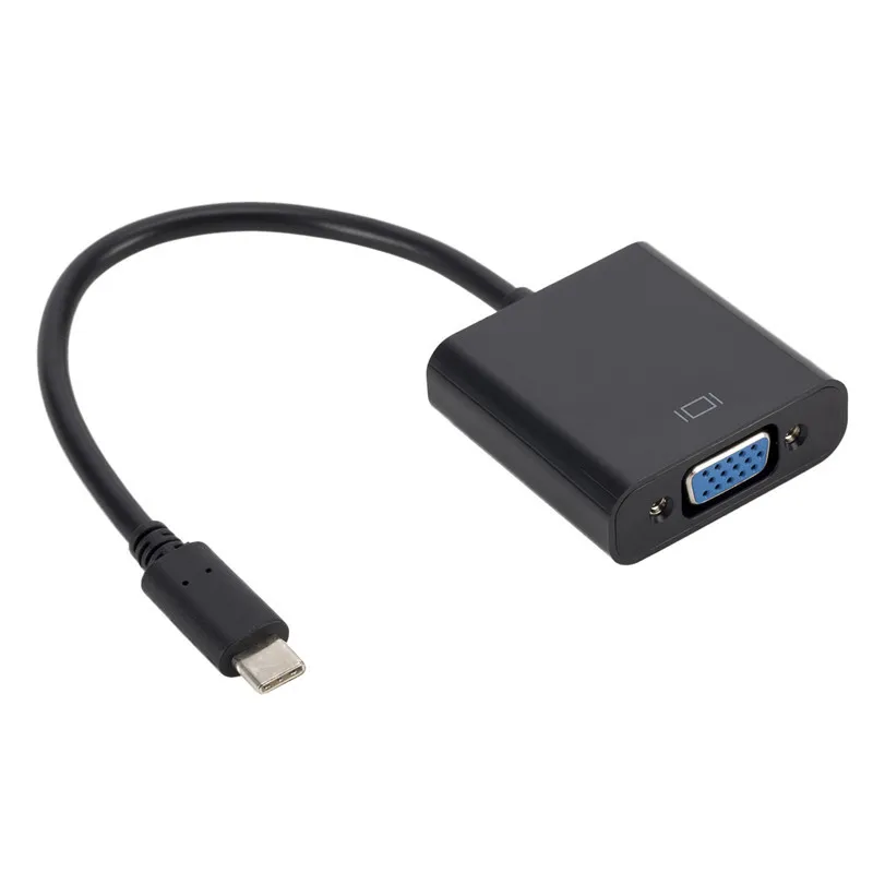 High Speed USB 3.1 Type C to VGA Adapter Convertor Cable for macbook Plug and play