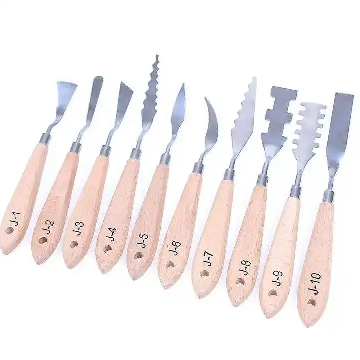 Keep Smiling Stainless Steel painting Artists Palette Knife Painting Spatula for Artist Canvas Oil Paint