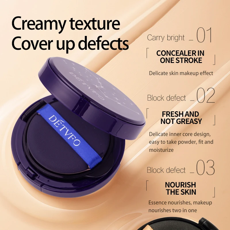 Custom Logo High Quality Concealer Cushion Cc Cream Moisturizer Serum Korea Forever Make Up Foundation For Dark Skin