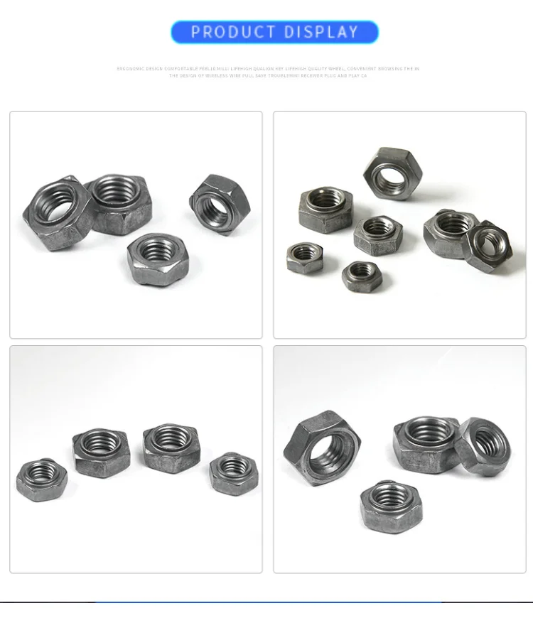 Zhijia Factory welding round nut iron square weld hexagon nuts lowes spot welding nut 1/8 steel