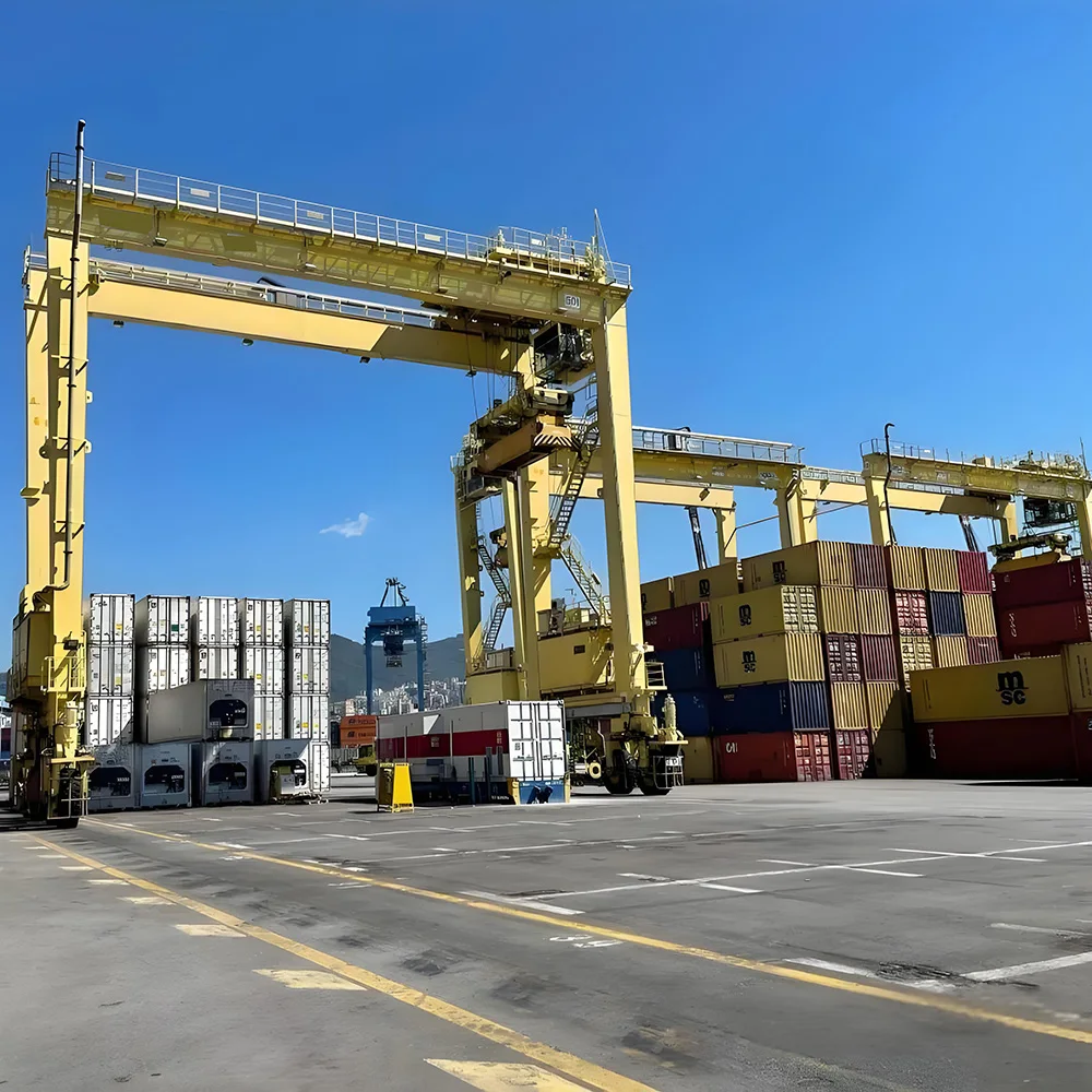 Мобильный козловой кран Rtg резиновый портальный цена