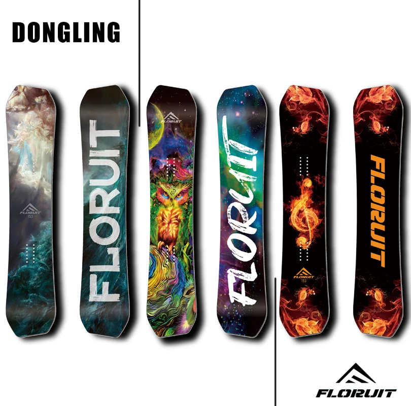 FLORUIT Design snowboard Custom Logos Sandwich Construction Base Sintered Bottom snowboard Winter Skis