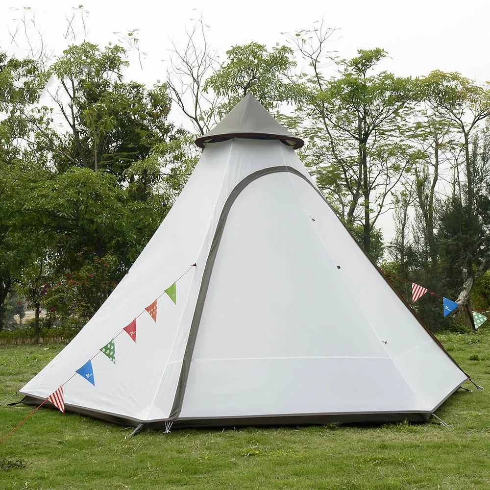 Portable Camping Pagoda Teepee Tent Outdoor Camping Pyramid Tipi Tent with Large Space