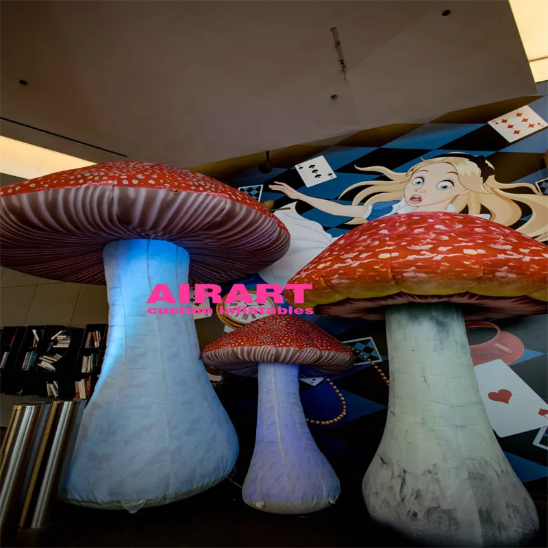 Mall event decoration Alice in Wonderland Inflatable Mushroom combo