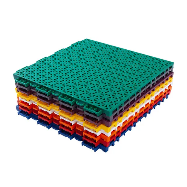 Manufacturers best price easy to clean colorful PP interlocking garage floating workshop floor tiles