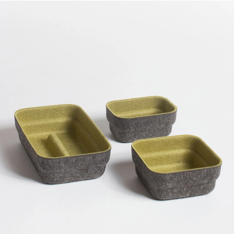 Custom design felt organizer tray 2 layers  for office