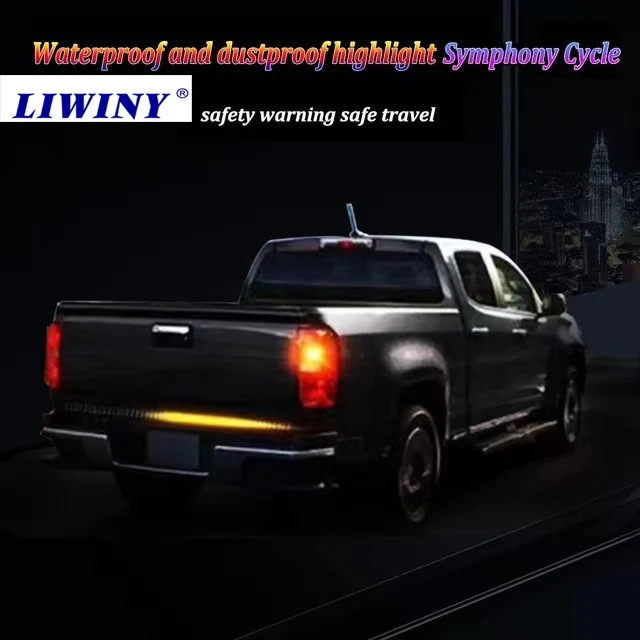 Wholesale 1/1.2/1.5/1.8/2/2.2/2.4M white Reverse red Brake Turn Signal Light Truck Flowing Rear Trailer Led Light Universal