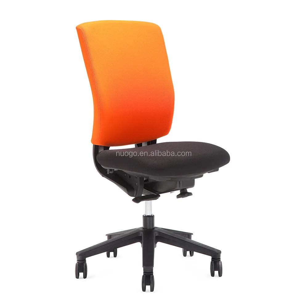 Oem design elegant lady office high back fabric without armrest swivel height adjustable task  office chairs