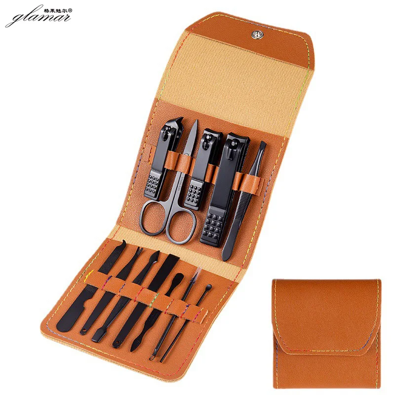 OEM/Wholesale Black Pedicure Tools Stainless Steel Nail Clipper and Cutter Kits Manicure&Pedicure Set