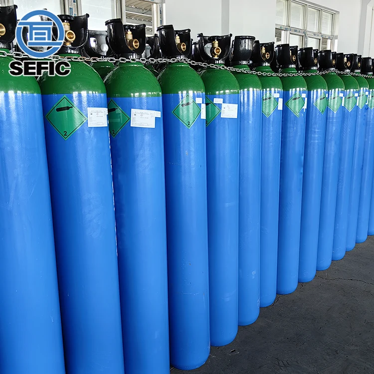 TUV TPED Approved 200bar 50L High Pressure Steel Argon Gas Cylinder Bottle