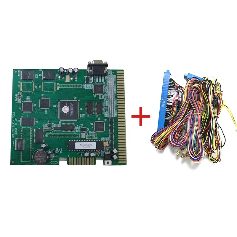 Factory Wholesale Videos Gaming Machine Arcade Game 7 in 1 Green Game Board PCB Board for Sale