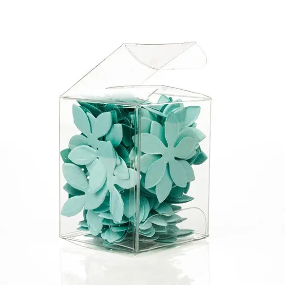 Customized PET PVC plastic gift box with paper insert Hexagon shape clear plastic gift box packaging