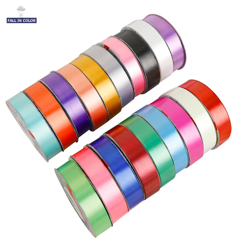 Fall In Color Wholesale Custom Wide 100% PP Ribbon Smooth Plastic Ribbon Roll For Gift Box Packaging Decoration