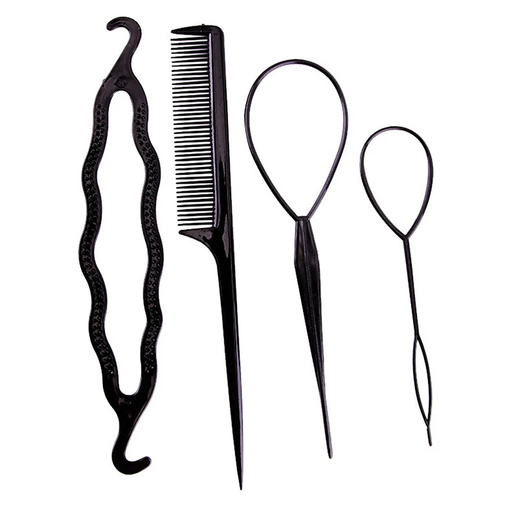 4pc/Set Hair Twist Styling Clip Stick Bun Maker Braid Tools Hair Accessories Hot for Women Lady Girls