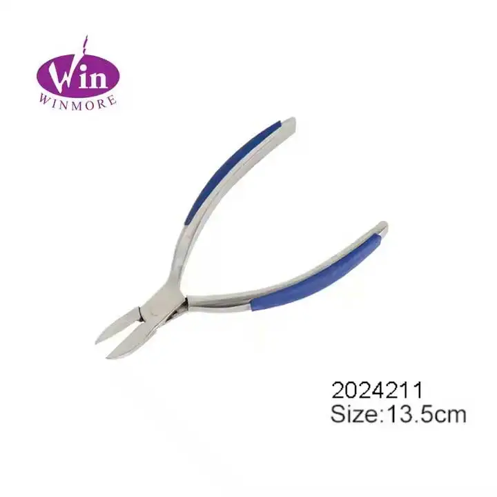precise scissor type scissors pedicure nipper stainless steel inside spring rubber handle pedicure cutter