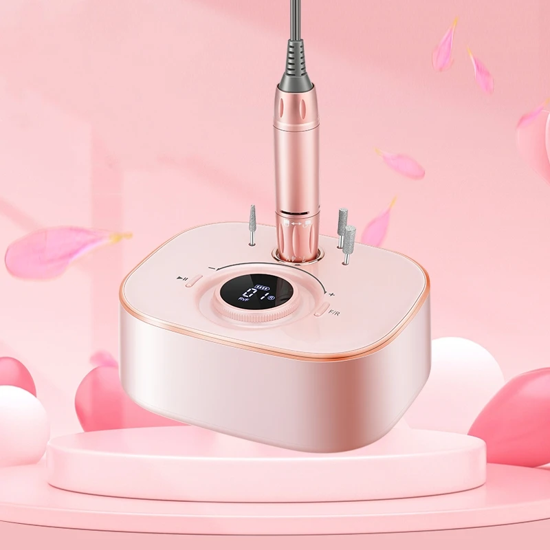 Rechargeable Cordless Electric Manicure Machine Plastic Nail Drill Machine 36W for Salon Professional Grade Low Noise 35000rpm