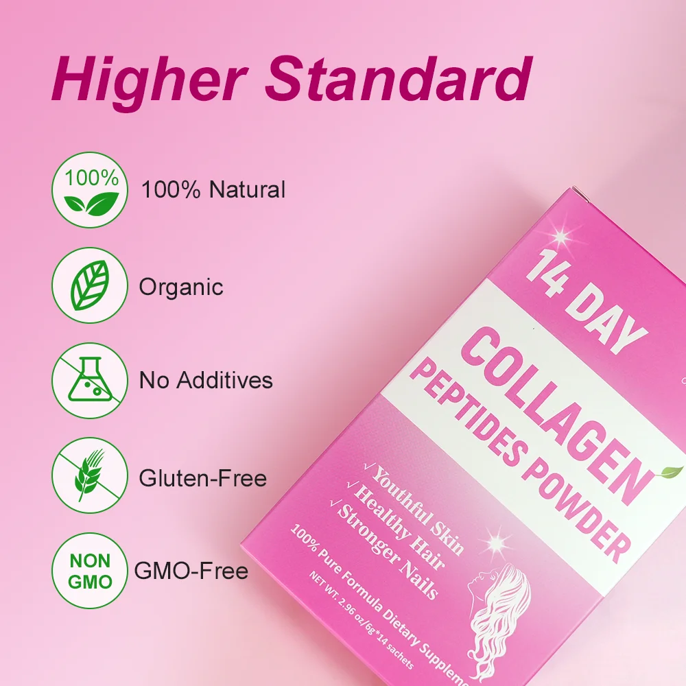 Chinaherbs OEM Collagen Solid Beverage Powder Pure Vegetarian Diet Friendly Gluten Free Collagen Peptid Powder