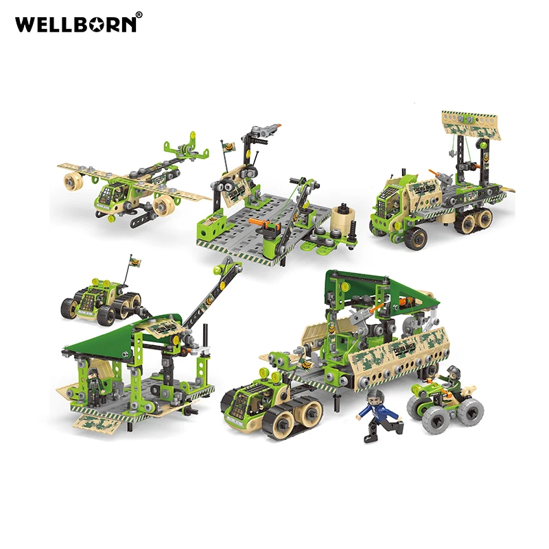 STEM Building Block Toys 358pcs Military Engineering Building Bricks Toy for Kids