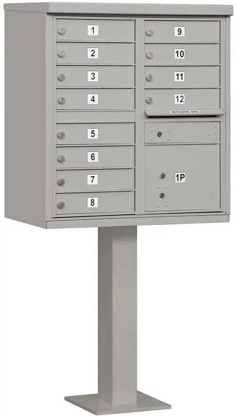 Metal Outdoor Postal delivery box USPS MailBoxes Home Garden 16 Doors 2 Parcel Lockers with key lock
