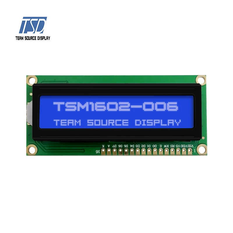 TSD 16*2 1602 16X2 dots lcd character display STN/FSTN LCD Panel with PCB board