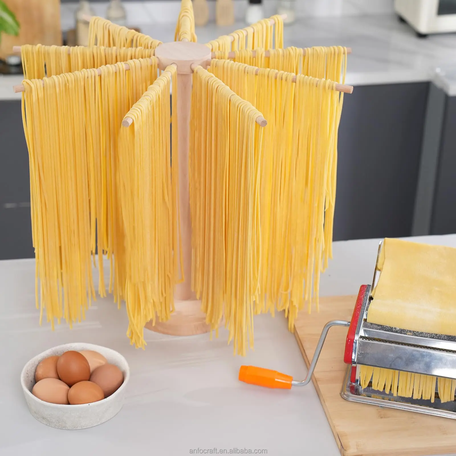 Pasta Drying Rack,Wooden Collapsible pasta making tools,Pasta Hanger Rack For Fresh Pasta