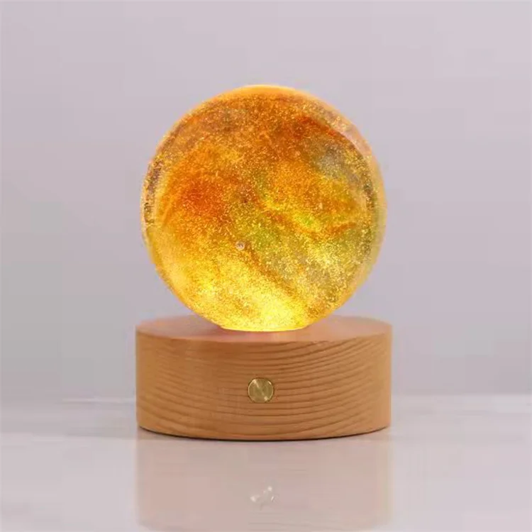 Christmas Day Birthday Gift Carved Solar Globe System Novelty Projection LED Night Light Luminous 3d Custom Crystal Ball