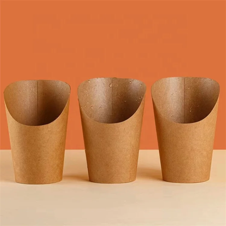 Biodegradable 12oz 16oz 32oz Eco-Friendly French Fries Paper Cup Fast Food Restaurant Chip Scoop Cup