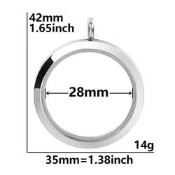 SUYAN Jewelry Factory DIY Good Quality Floating Charm Necklace Locket Pendant Stainless Steel Stainless Steel Floating Locket