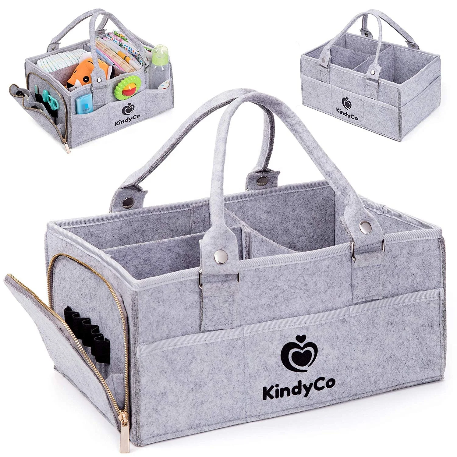
Wholesale 2019 new felt gray diaper caddy 