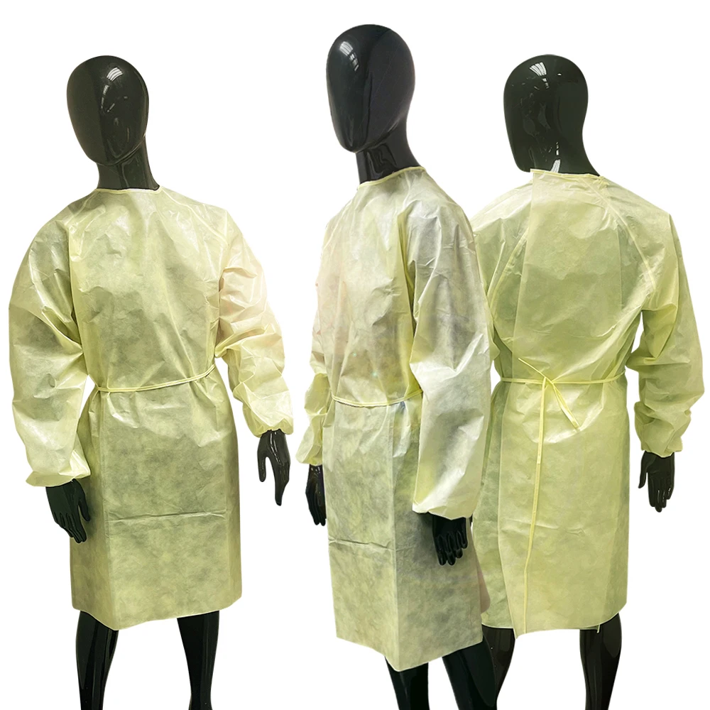 2022, высококачественная одежда SMS, одноразовое желтое платье AAMI 3 уровня для взрослых