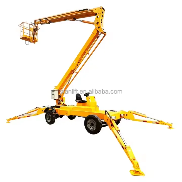 CE TUV certificated 16m Truck Mounted Cherry Picker Boom Lift Articulating Mobile Aerial Man Bucket Basket Platform