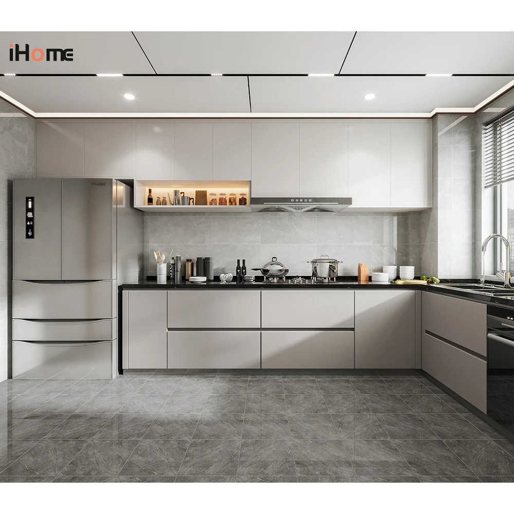 IHome Western огнестойкий кухонный шкаф современный дизайн с бытовой техникой