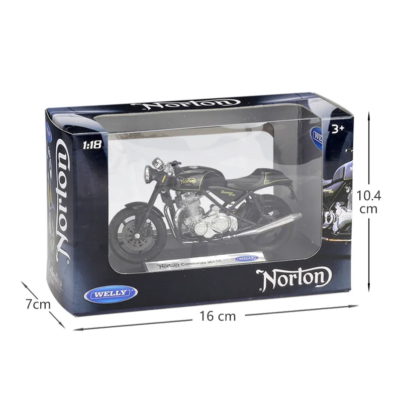 Welly 1/18 Diecast Toy Motorcycle Norton Commando 961 SE Retro Hot Selling Simulation Alloy Motorcycle Model