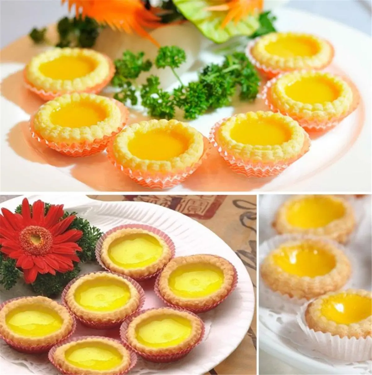 Reusable Silver Cupcake Egg Tart Mold Cookie Pudding Mould Non-Stick Cake Egg Baking Mold Pastry Making Tools