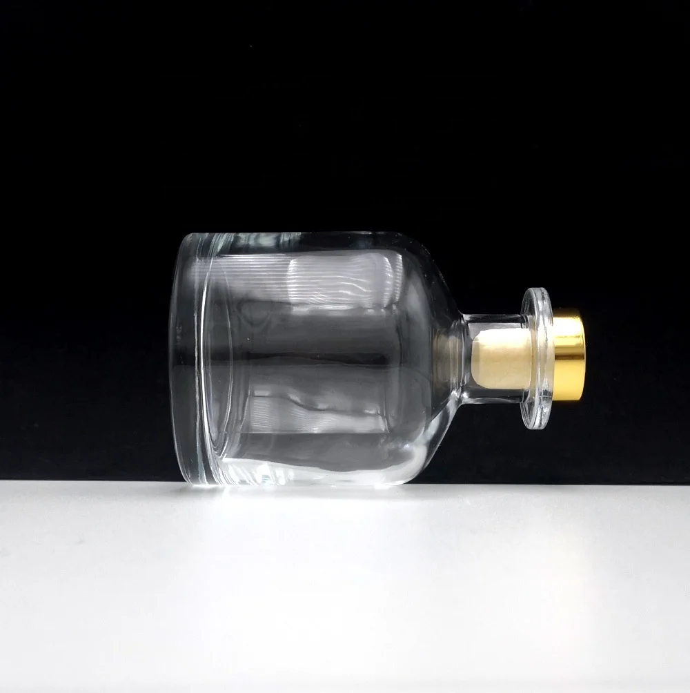 Hot Sale Decorative Glass Bottle 250ml Matte Black Empty Reed Diffuser Bottle with Rattan Sticks