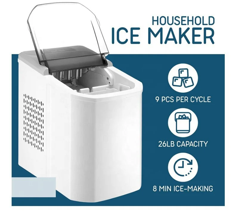 Mini Portable Ice Maker Self-contained Producing Household Ice Making Machine Ice Cube Maker for Bar