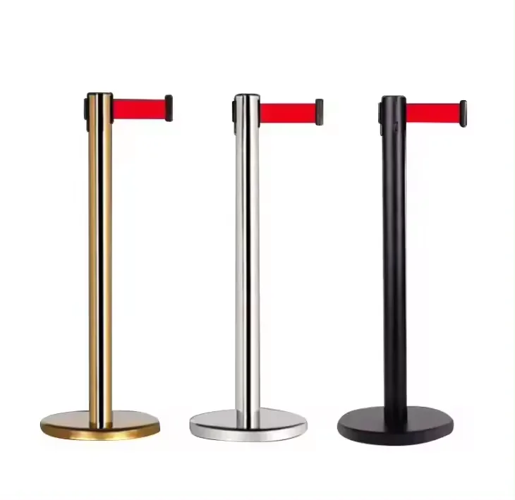 stainless steel crowd control barrier rope stand retractable belt barrier for sale