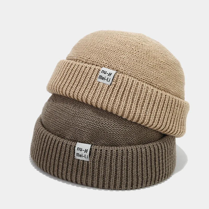 New Coming 6 colors available wholesale winter autumn knitted custom logo hats skull caps beanie