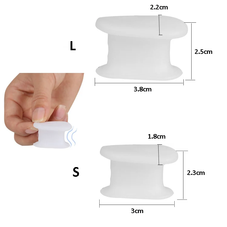 factory price foot orthotics overlapping toes high quality silicone gel toe separator bunion corrector big toe