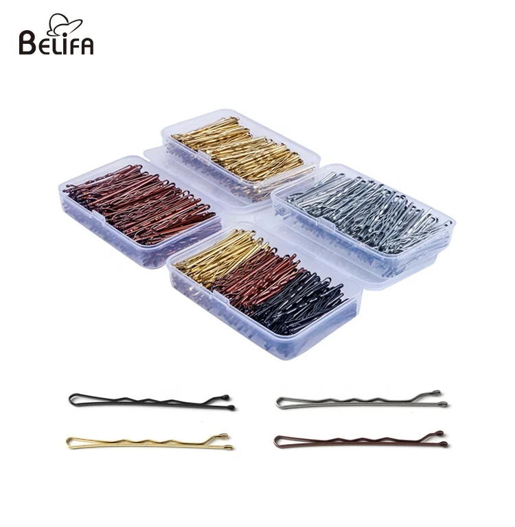 150 шт./коробка для хранения, золотые и черные волнистые заколки-невидимки для волос, u-образные металлические заколки для волос