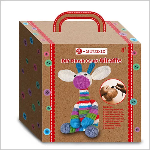 Istudio Hot Selling Doll  Diy Crochet Plush Sanimal Toy Cheap Plush Unicorn Kits