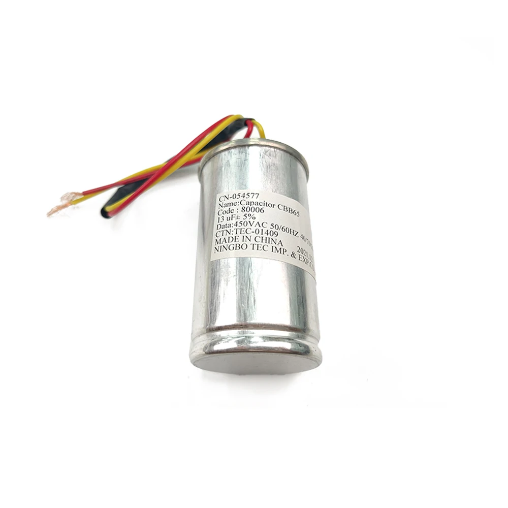 High Quality 450V/50/60HZ CBB61 6uF Capacitor for Washing Machine parts