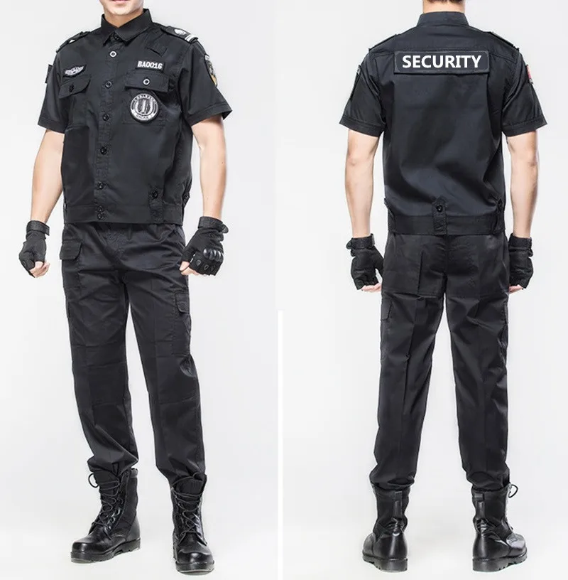 
Wholesale black color jackets design samples security guard uniforms 