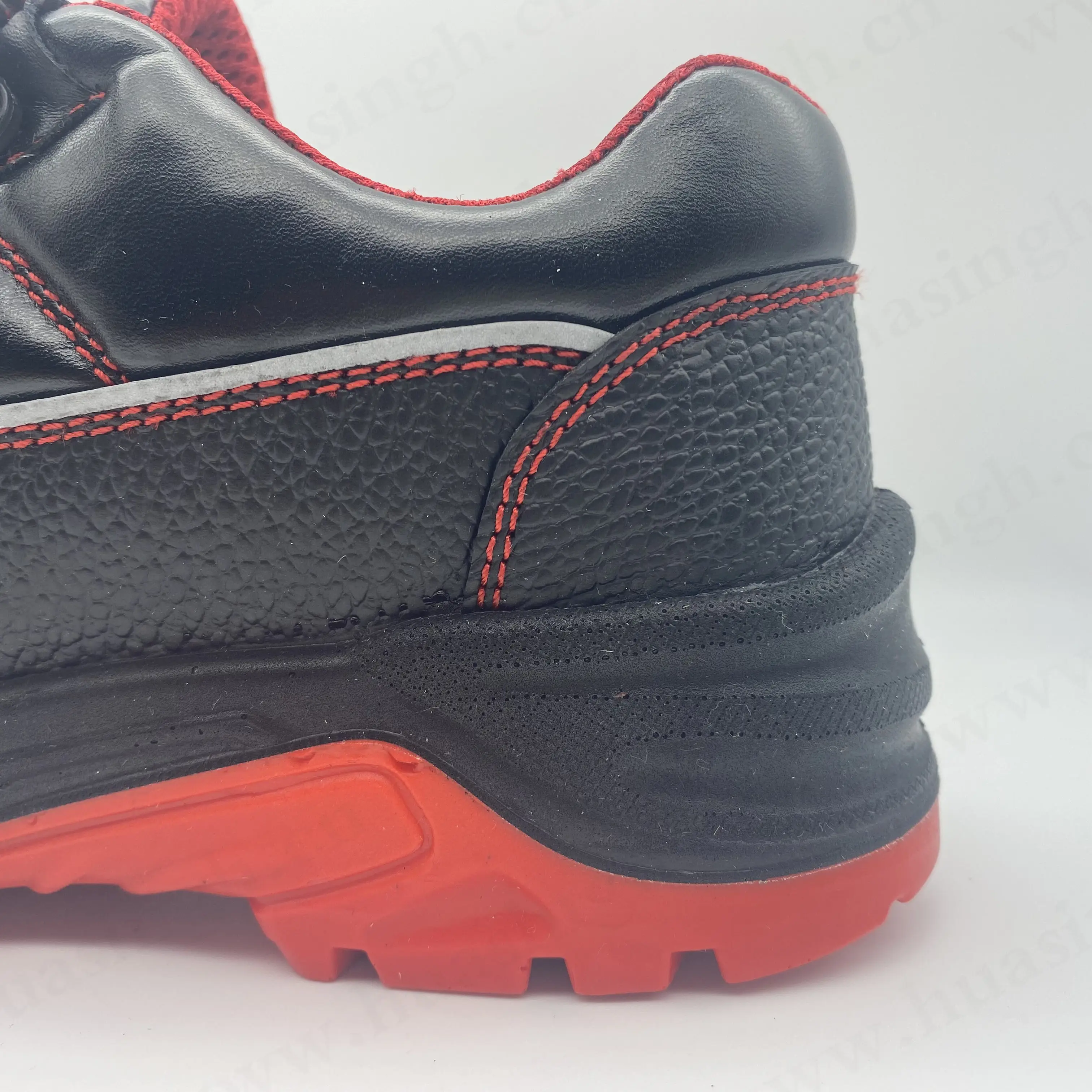 CMH,fiberglass toe insert PU/PU outsole safety shoes acid resistant ESD work shoes with reflective strip HSB292