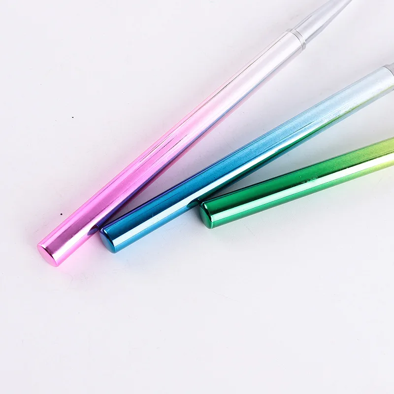 Makeup Tool Kit 3pcs Bright Metal Handle Manicure Nail Art Brush Set