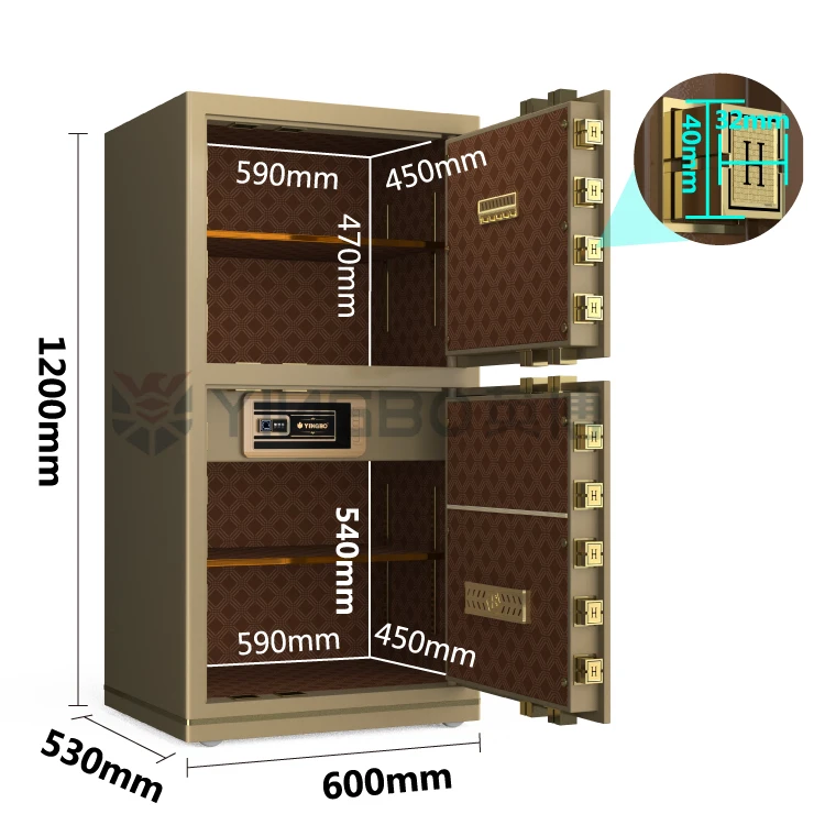 Office Safe Boxes Intelligent Fingerprint Lock heavy Steel Security Product OEM Service