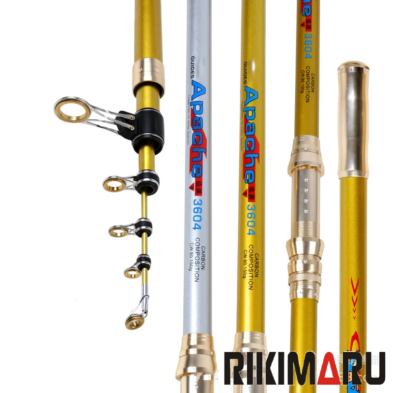 Удочка Rikimaru с длинными секциями из углеродного волокна, гибкая, 3,9 м/4,5 м/5,4 м, Удочка Для турнира